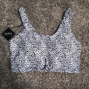 Zaful Black & White Bikini Top